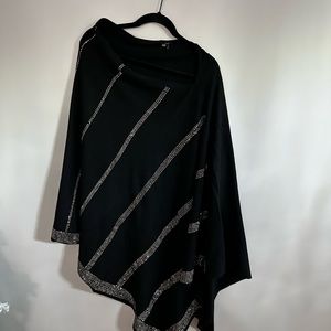 Black Poncho with bling